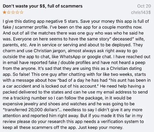 1-star Upward review