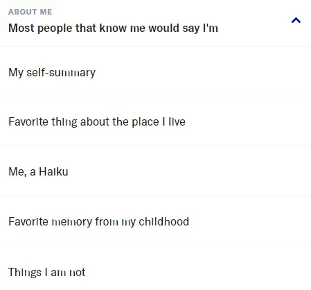 About Me OkCupid