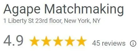 4.9 star Google rating for Agape Match