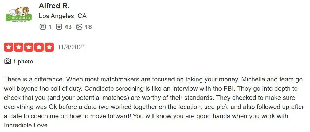 Michelle Galarza review on Yelp, 5 stars