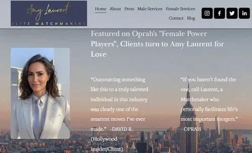 Amy Laurent offers elite matchmaking for successful singles