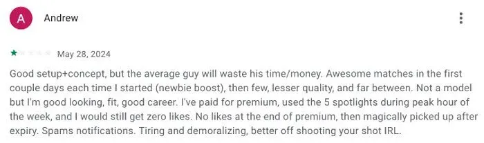 1-star Playstore review