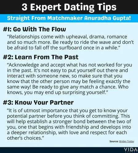 Matchmaker Anuradha Gupta's relationship advice