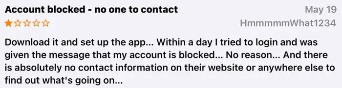 1-star TourBar App review on App Store
