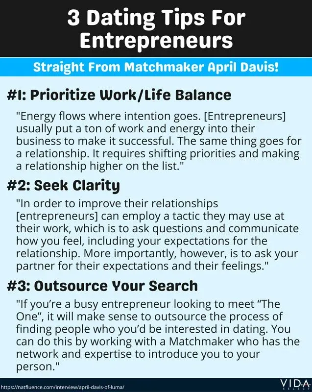 April Davis dating advice for single professionals