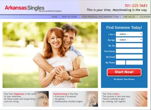 Arkansas Singles was a matchmaking service for single professionals