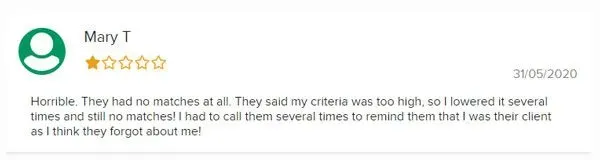 BBB review for Toronto Matchmakers