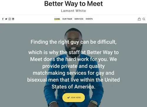 Better Way To Meet offers matchmaking services for gay singles