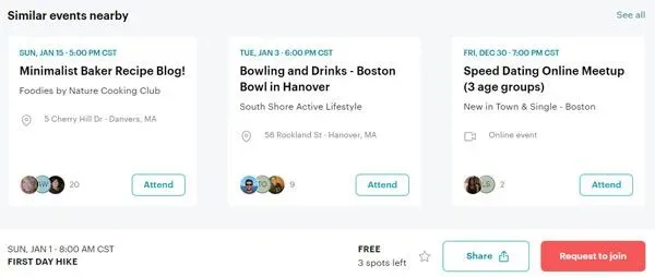Meetup Boston singles events
