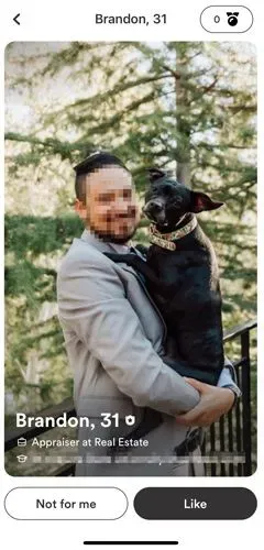 Example of a For You profile on Bumble