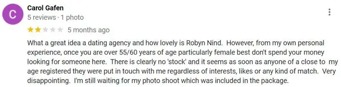 2-star Google review for Blue Label Life