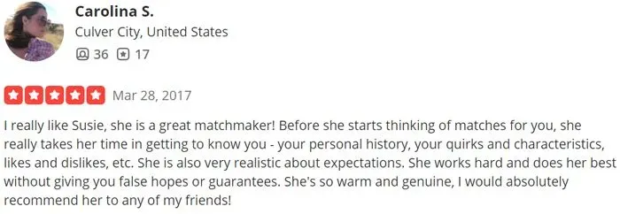 5-star Susanne MacDowell Yelp review