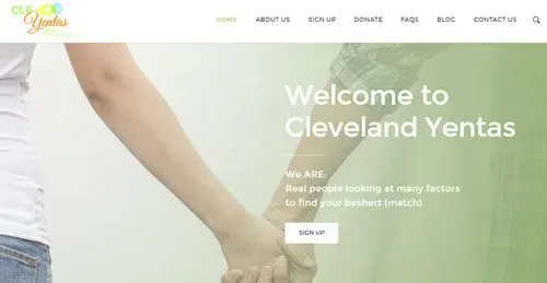 Cleveland Yentas website homepage