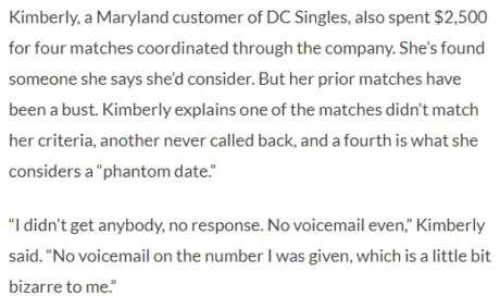 DC Singles investigation