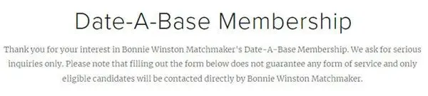 Date-A-Base Membership