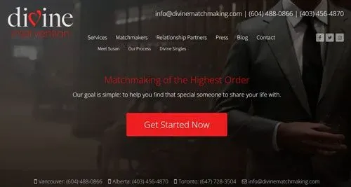 Divine Intervention offers professional matchmaking for singles in Edmonton, Vancouver, Calgary, Toronto and beyond.