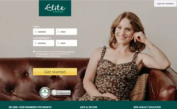 EliteSingles is a dating site for successful professionals