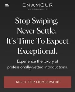 Enamour, luxury matchmaking for elite singles