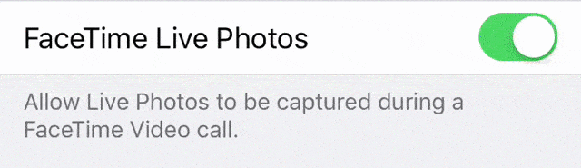 FaceTime live photos
