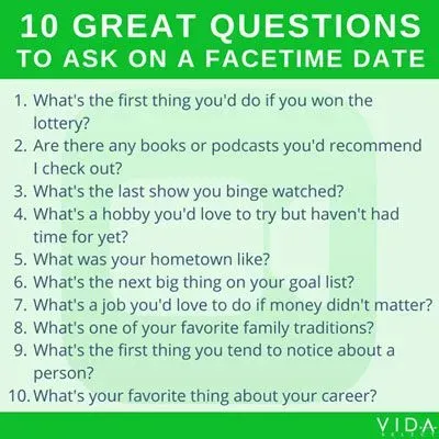 To great questions to ask on a FaceTime date