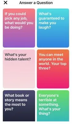 Facebook Dating icebreaker question examples