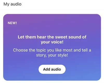 how to add audio to your Happn profile