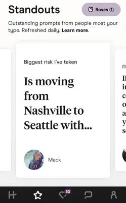 Hinge Standouts Example