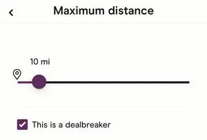 Hinge age range dealbreaker