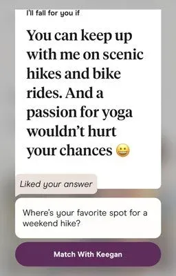 good hinge conversation starter example