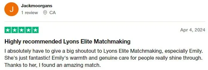 5-star Lyons Elite review on Trustpilot