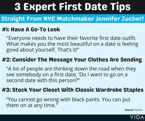 First Date Tips from Jennifer Zucher