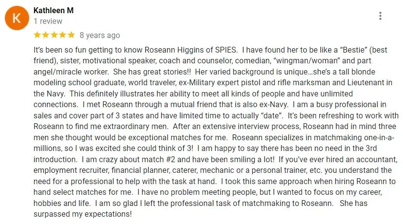 5-star SPIES review on Google