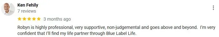 5-star Blue Label Life google review