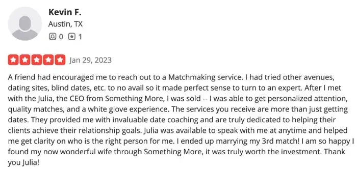 5-star matchmaking service review
