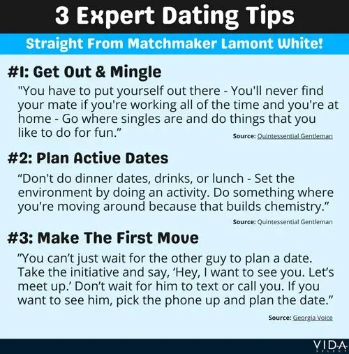 3 dating tips from matchmaker Lamont White
