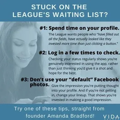 Infographic explaining how to get off the League's waitlist