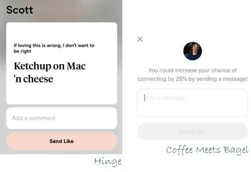 Sending a message with your Like