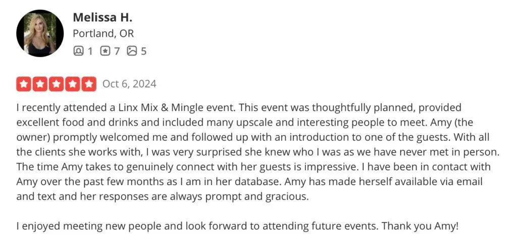 Linx review San Francisco matchmaker