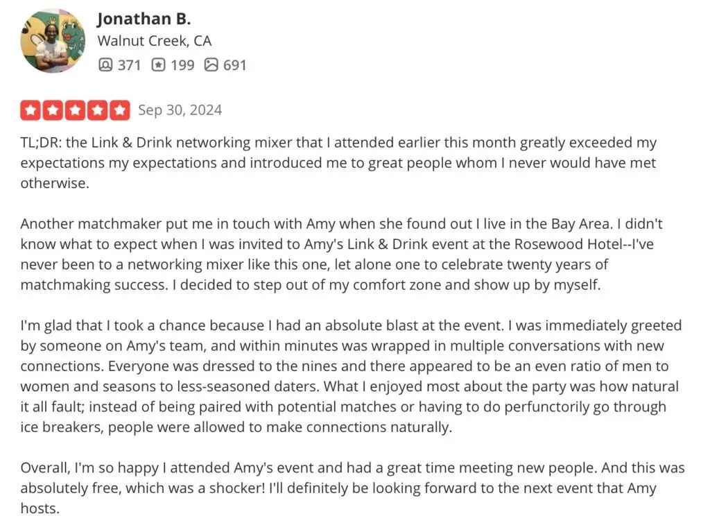 Linx review San Francisco matchmaker