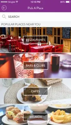 LunchClick pick a place example