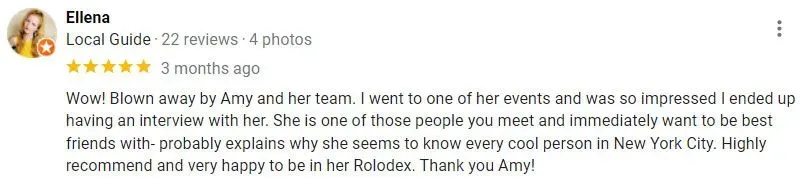 5-star Modern Love Club google review