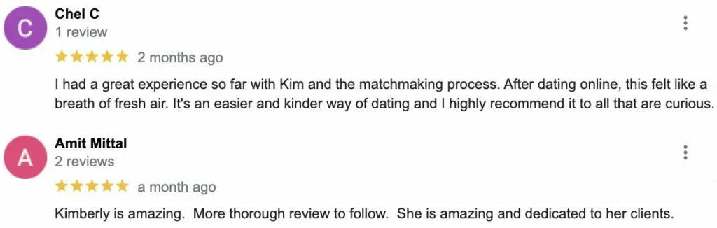 The MatchPro 5-star Google reviews