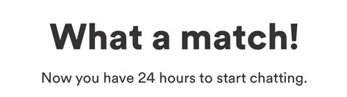 Match notification on Bumble