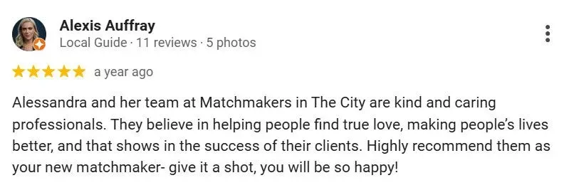 Matchmakers in the City review