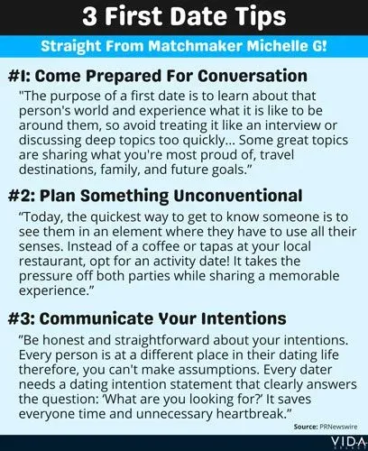 Matchmaker Michelle Galarza's 3 best first date tips