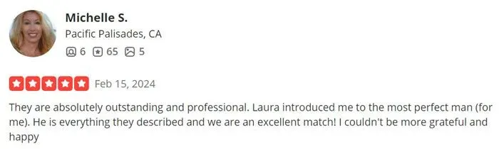 Perfect 12 review on Yelp with 5 stars