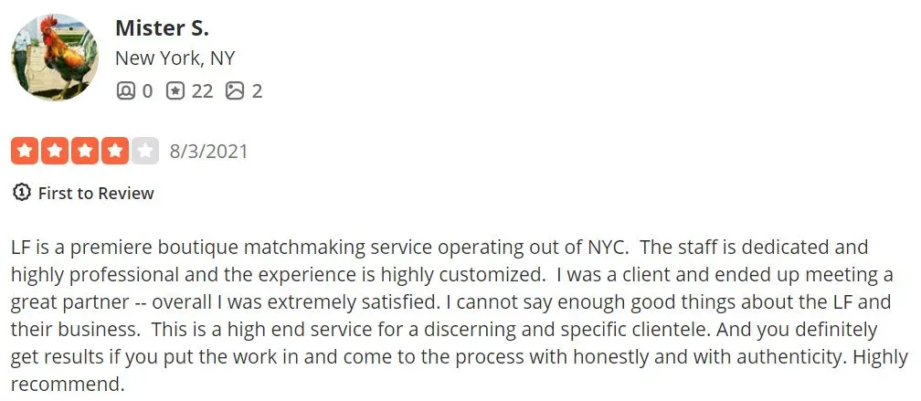 4-star LastFirst review on Yelp