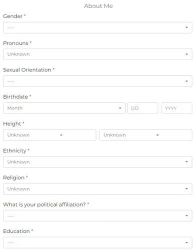 Modern Love Club Rolodex application questions