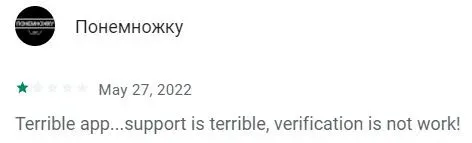 1-star Google Play review for TravelGirls