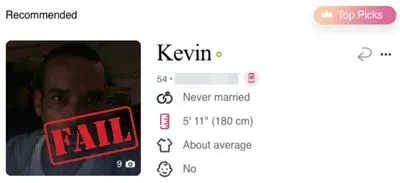 Example of a primary photo on OurTIme that's too dark